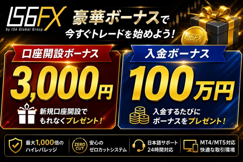 is6FXの口座開設ボーナス、入金ボーナス