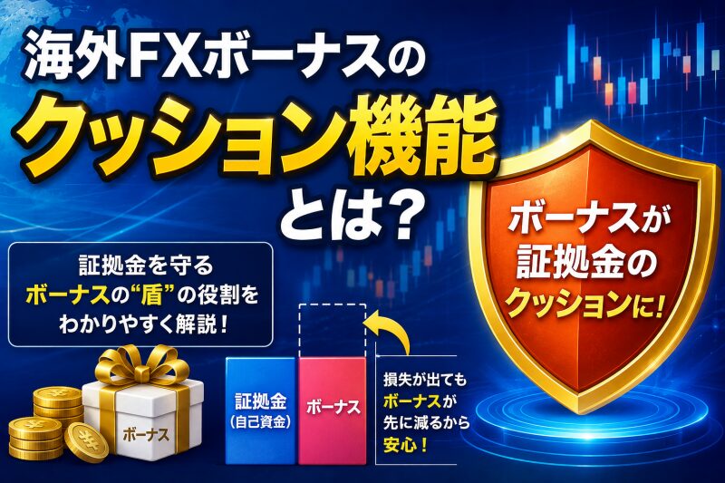 海外FXボーナスのクッション機能とは？