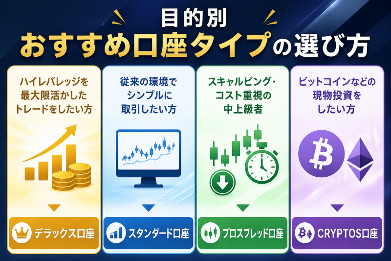 bigbossの口座タイプ別の特徴