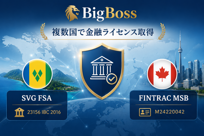 bigbossの金融ライセンス