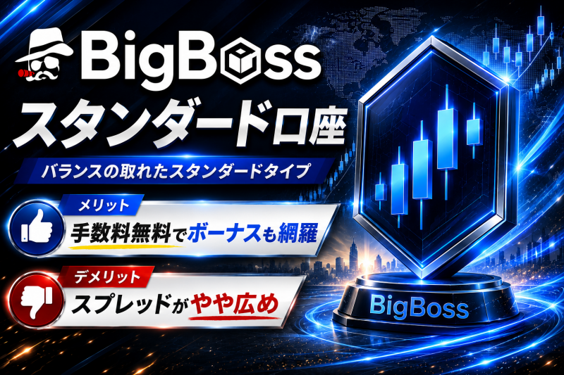 bigbossのスタンダード口座、メリットデメリット