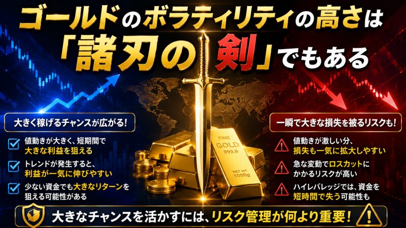 goldボラティリティの高さは「諸刃の剣」でもある