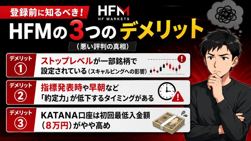 登録前に知るべき！HFMの3つのデメリット（悪い評判の真相）