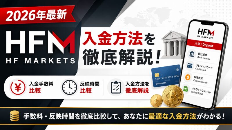 【2026年最新】HFMの入金方法を徹底解説！入金手数料・反映時間を比較