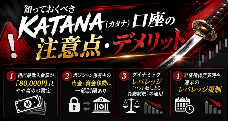 KATANA（カタナ）口座の注意点・デメリット4選