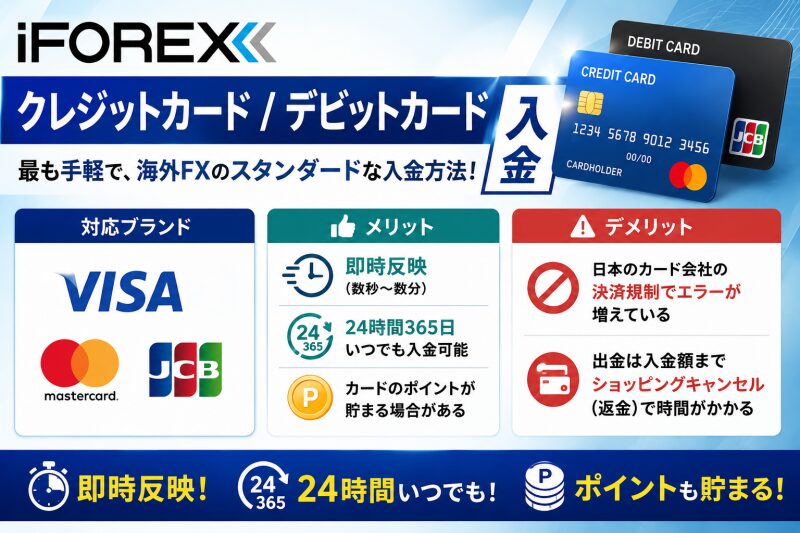 iFOREXクレジットカード / デビットカード入金