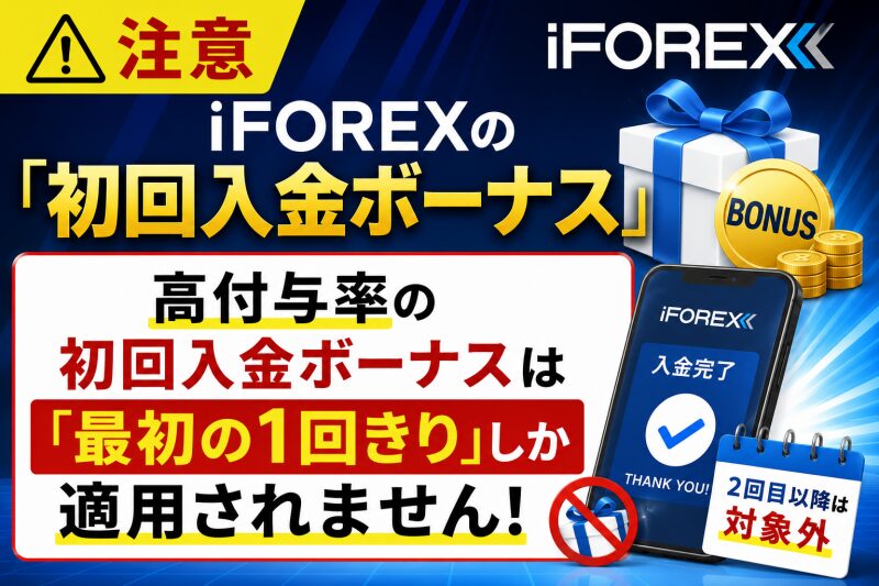 iFOREXの「初回入金ボーナス」に関する超重要ルール