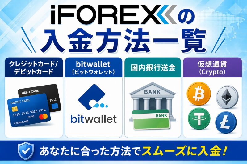 iFOREXの入金方法一覧と徹底比較