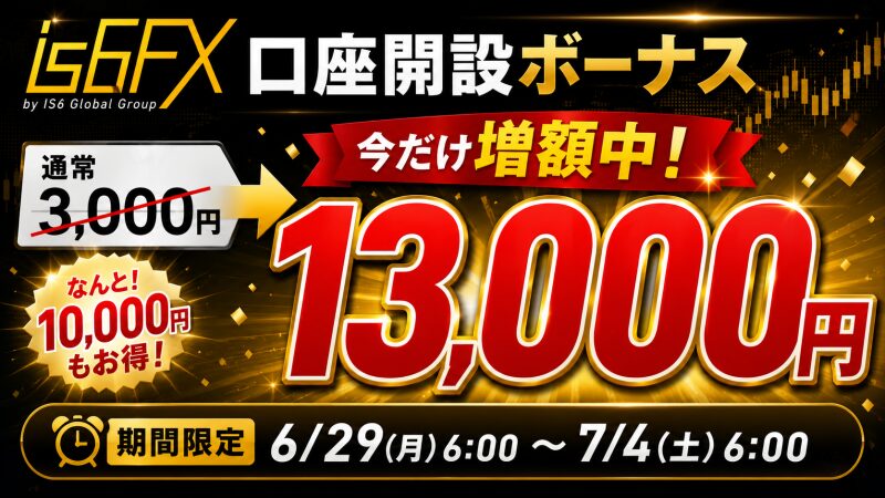 is6FXの口座開設ボーナス（未入金ボーナス）【2026年6月最新情報】