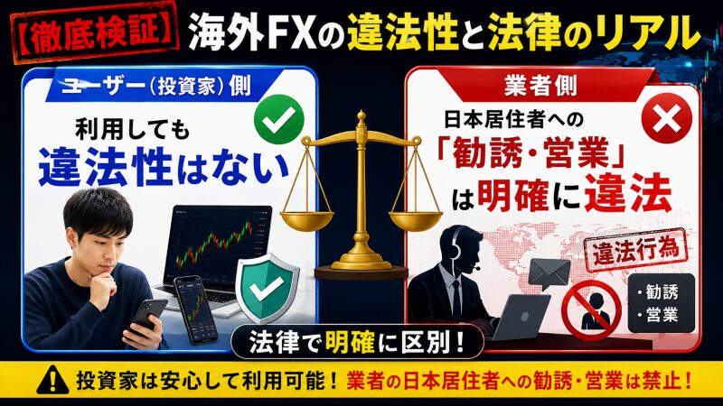 【徹底検証】海外FXの違法性と法律のリアル