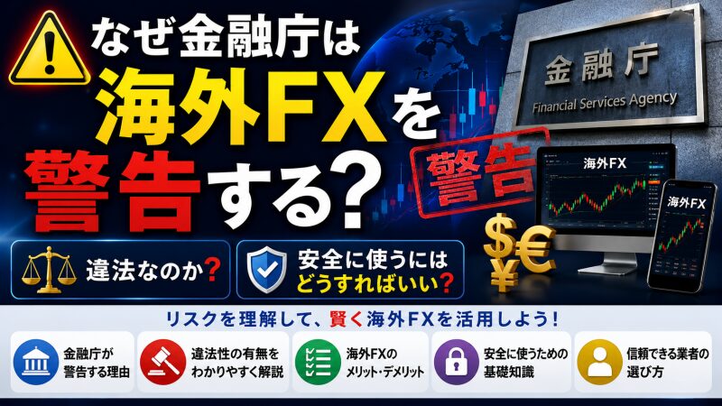 なぜ金融庁は海外FXを警告する？違法性の有無と安全に使うための基礎知識