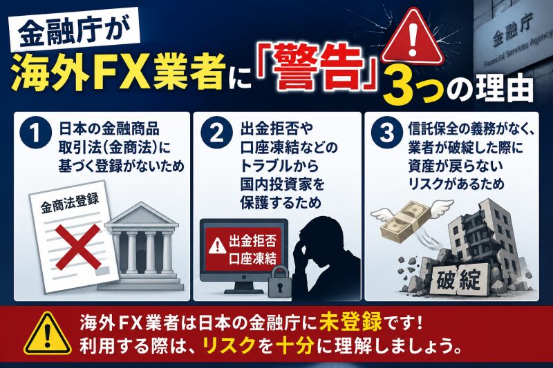 金融庁が海外FX業者に「警告」を出す3つの理由