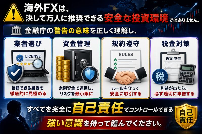 海外FXは「ルールとリスク」を100%コントロールできる人だけの世界