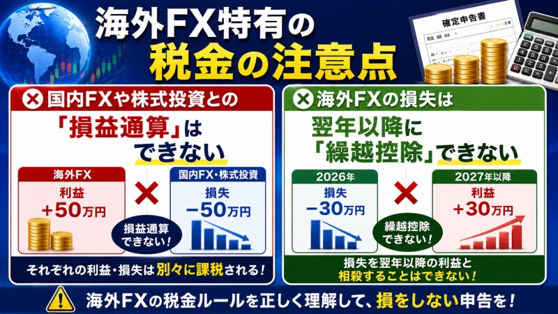 海外FX特有の税金の注意点