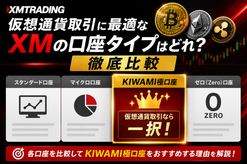 XMの仮想通貨CFDはKIWAMI極口座がおすすめ