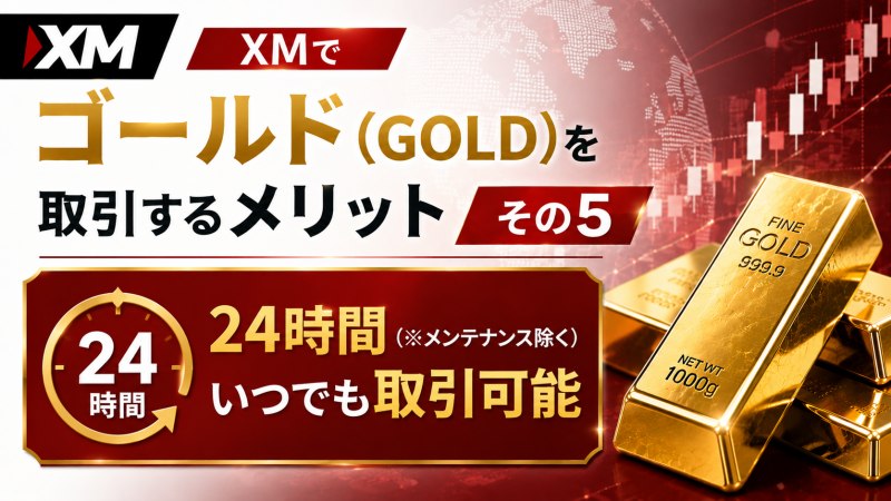 XMのgold取引は、ほぼ24時間取引可能