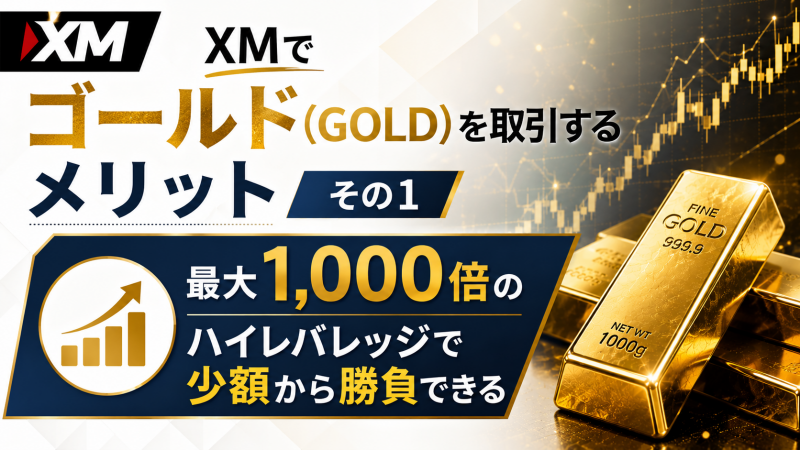 XMのゴールドはレバレッジ1000倍でトレードできる