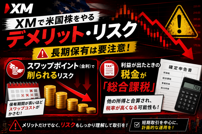 XMで米国株式投資をする場合のデメリット