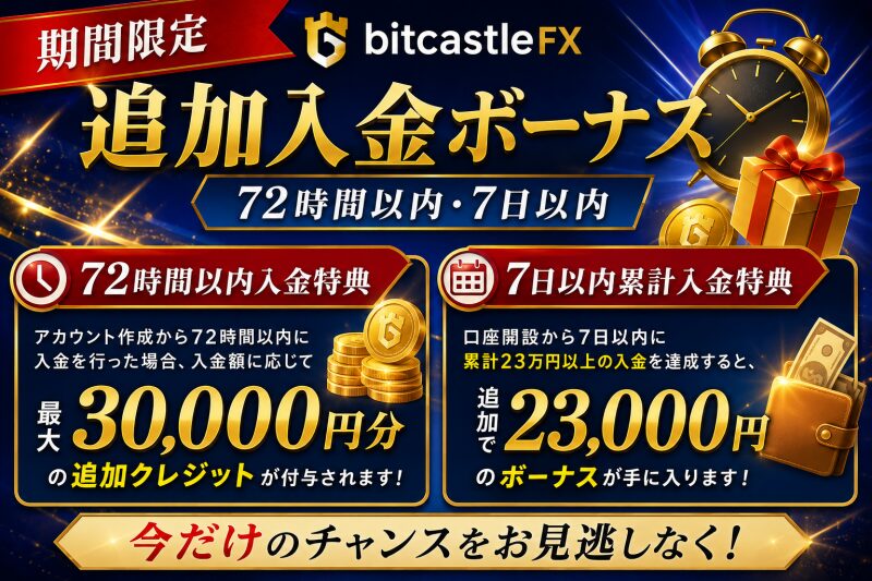 期間限定および追加入金ボーナス