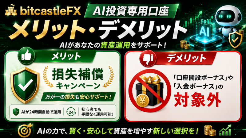 bitcastleFX「AI投資専用口座」のメリット・デメリット