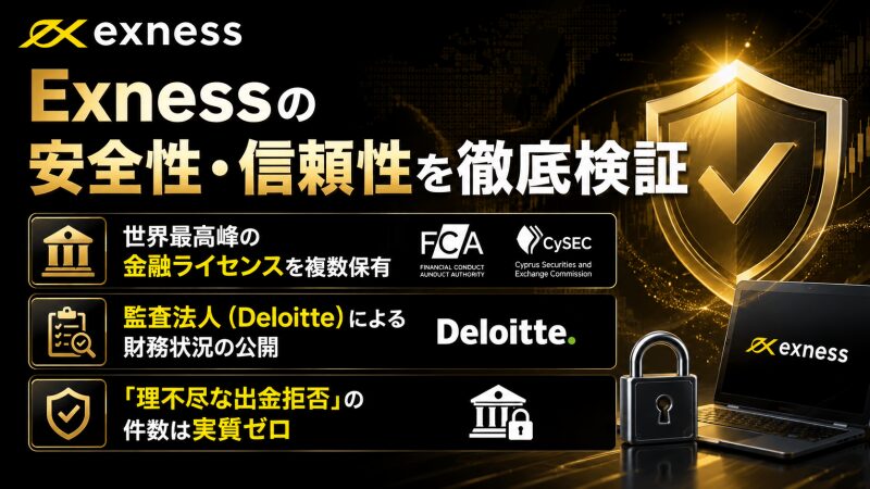 Exnessの安全性・信頼性を徹底検証【出金拒否・詐欺の噂は?】