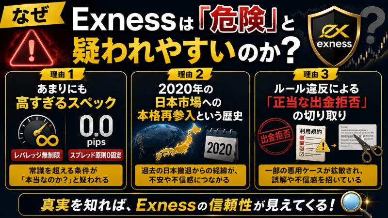 なぜExnessは「危険」と疑われやすいのか?