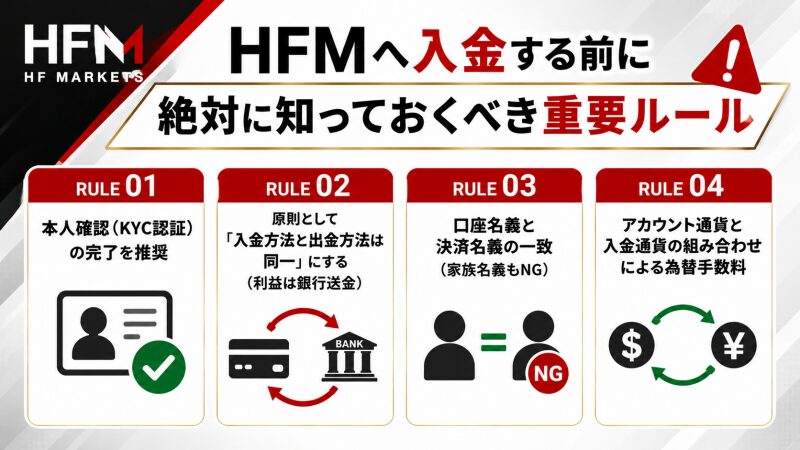 HFMへ入金する前に絶対に知っておくべき重要ルール