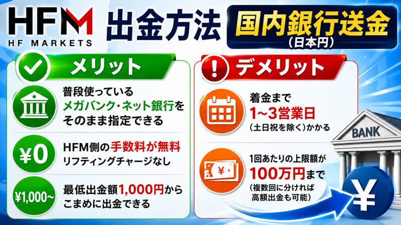 HFM出金 国内銀行送金(日本円)