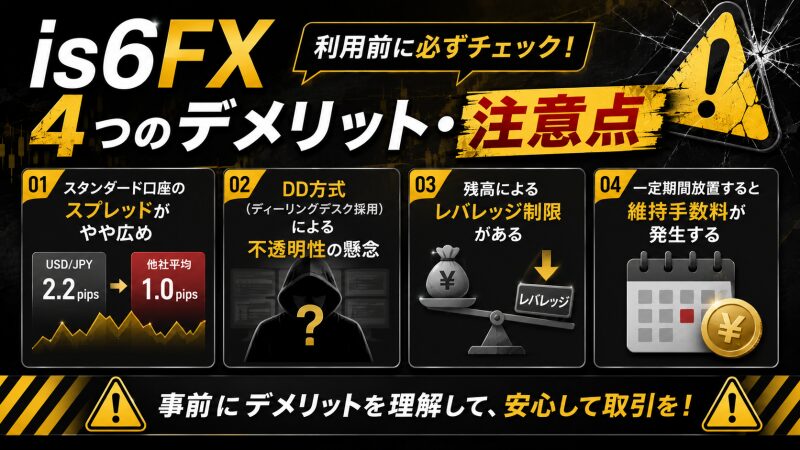 is6FX4つのデメリット・注意点