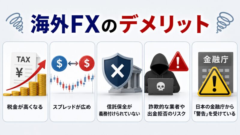 必ず押さえるべき海外FXのデメリット5選