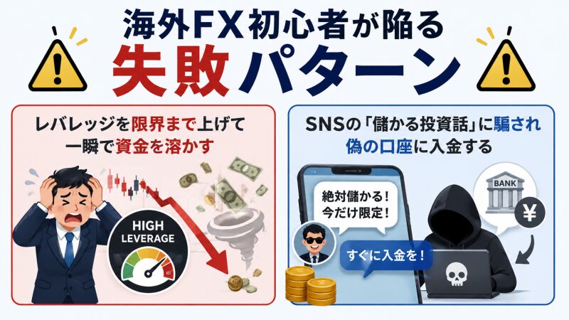 海外FX初心者が陥りがちな2つの失敗パターン