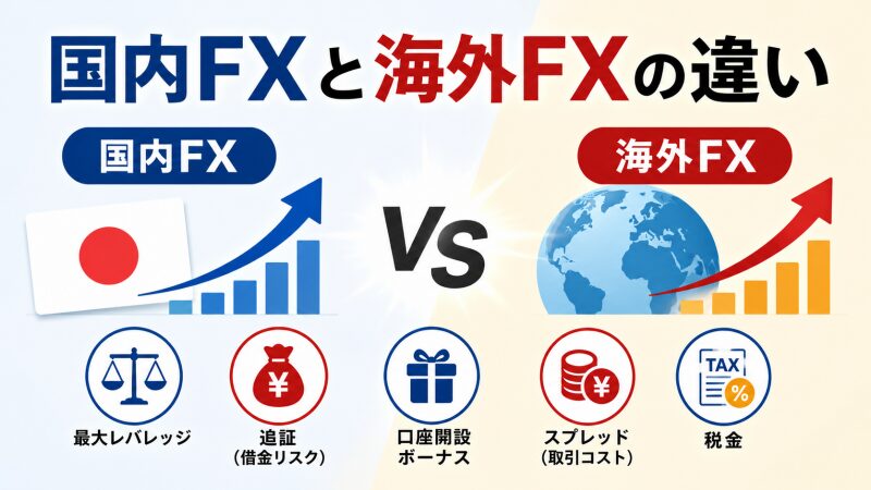 国内FXと海外FXの比較