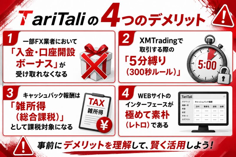 TariTaliデメリット