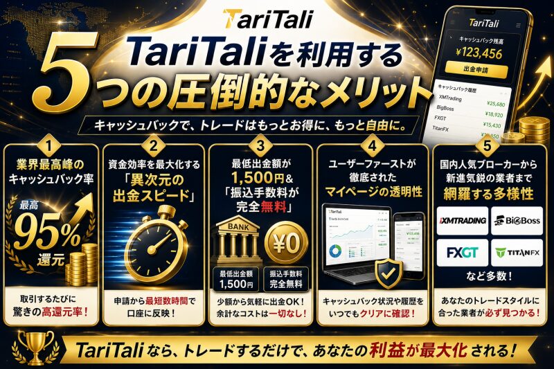 TariTali（タリタリ）を利用する5つの圧倒的なメリット