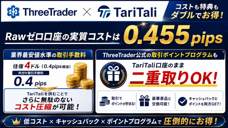 ThreeTrader（スリートレーダー）とtaritali