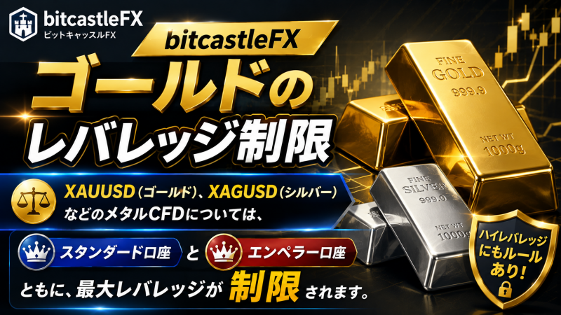 bitcastleFX ゴールドのレバレッジ制限