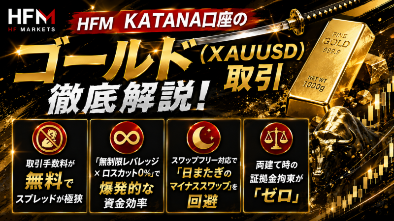 HFM KATANA口座のゴールド(XAUUSD)取引徹底解説!